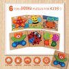 Wooden Jigsaw Puzzles Color Shapes (Animal) 6 pack