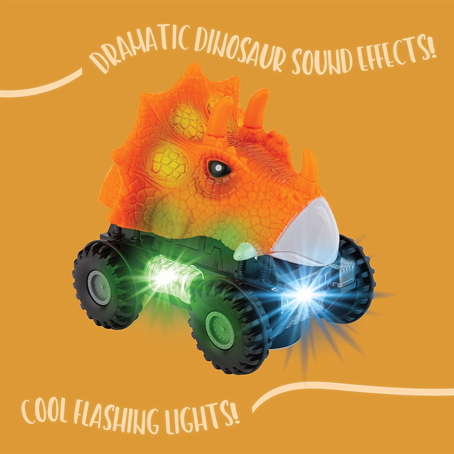 Dinosaur Cars 1 pack orange