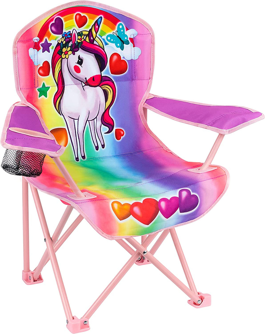 Toy To Enjoy Outdoor Unicorn Chair for Kids Foldable Children’s Chair for Camping, Tailgates, Beach, Fishing, – Portable Carrying Bag Included Mesh Cup Holder & Sturdy Construction. Available Ages 2-5 or 5 to 10