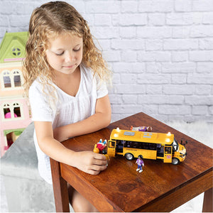 Pull Back School Bus with Lights Sounds and Openable Doors