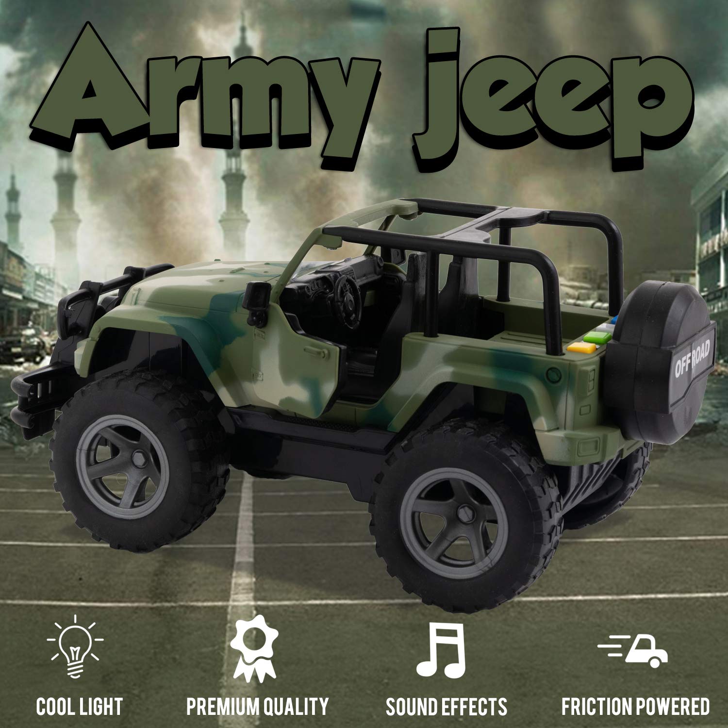 Friction Military Jeep