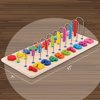 Wooden Blocks Puzzle Witch A Bead Maze With Numbers in Shapes