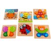 Wooden Jigsaw Puzzles Color Shapes (Animal) 6 pack