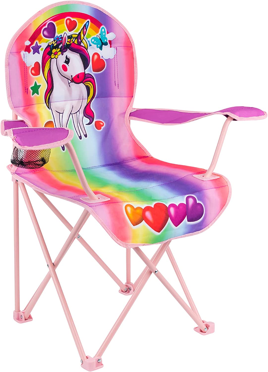 Toy To Enjoy Outdoor Unicorn Chair for Kids Foldable Children’s Chair for Camping, Tailgates, Beach, Fishing, – Portable Carrying Bag Included Mesh Cup Holder & Sturdy Construction. Available Ages 2-5 or 5 to 10